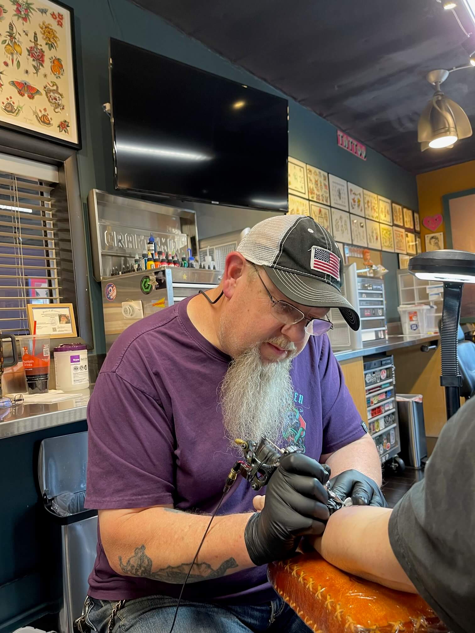 Portrait of James Hogan, tattoo artist